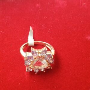 Gold and Silver Floral Ring Size 6